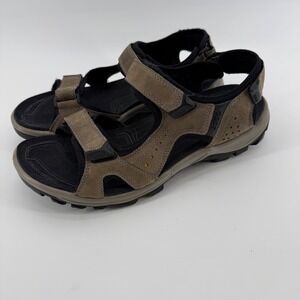 ECCO Offroad Yucatan Beige Hiking Walking Sandals Mens EU 46 US 12 Gorpcore‎